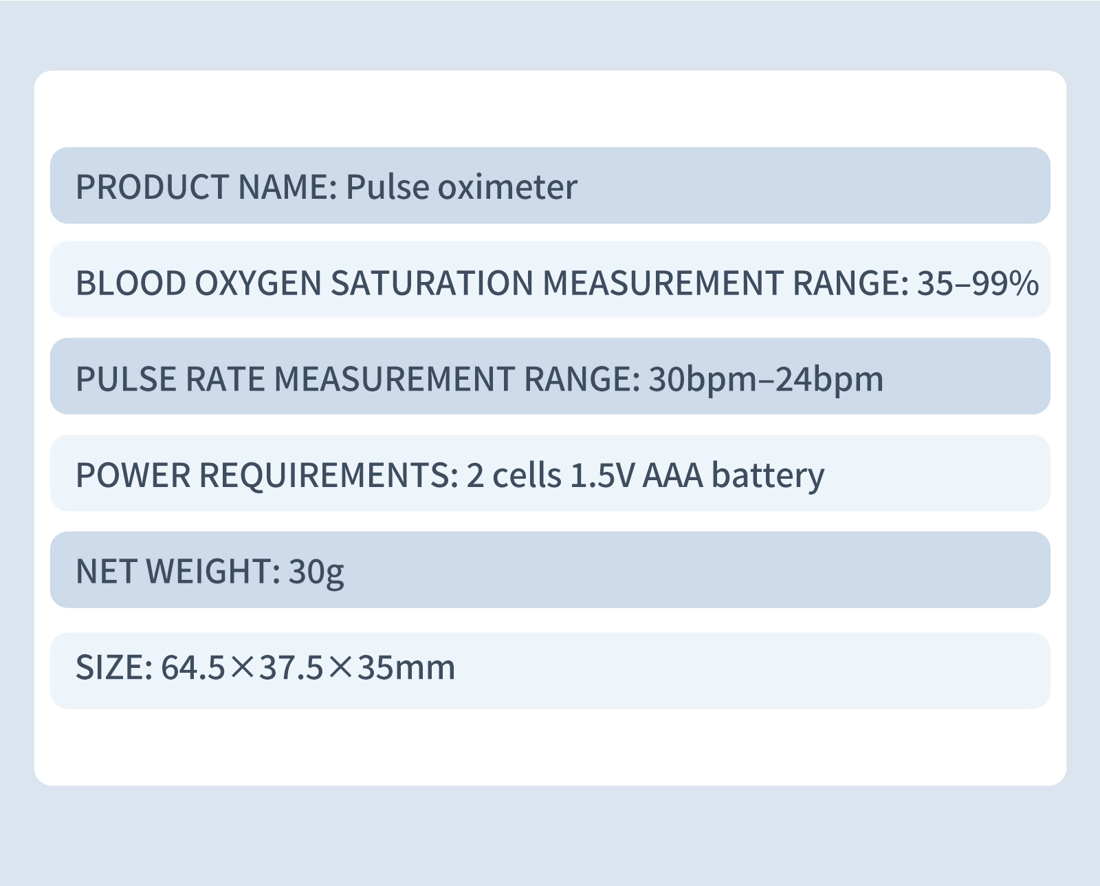 KEKANG Pulse Oximeter A2